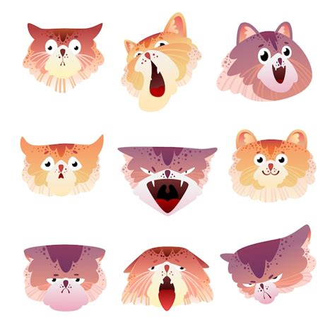 Premium Vector Set Of Cats