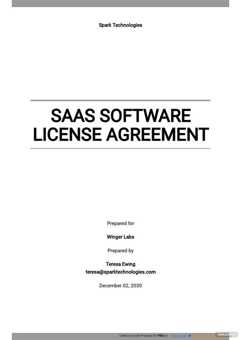 Saas License Agreement Template