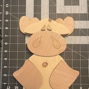 Mini DIY Moose Unfinished Wood Craft Kit Etsy