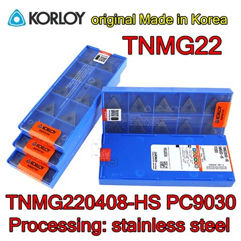 TNMG220408 HS HA PC9030 100 Original Made In Korea KORLOY Carbide