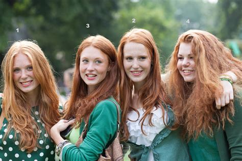 A Gaggle Of Redheads In Green Porn Pic