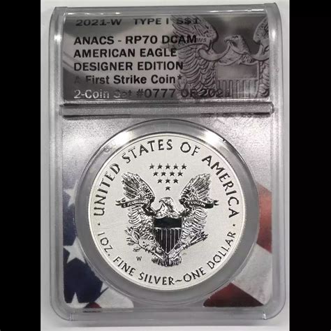 W Silver Eagle Anacs Pr Dcam Type Reverse Proof Old Pueblo Coin