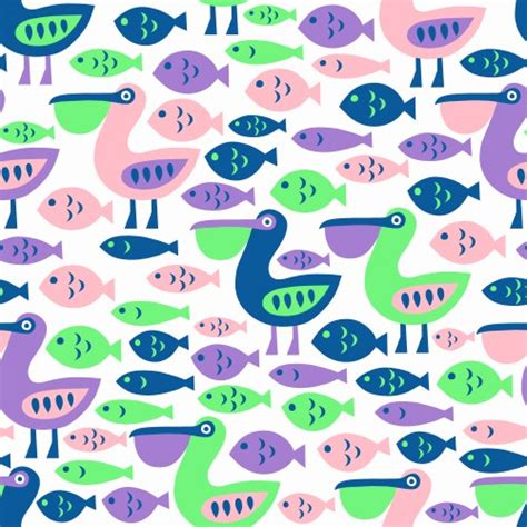 Colorful Fish Cartoon Seamless Pattern Royalty Free Vector