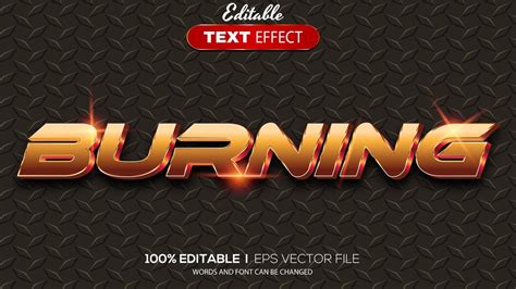 Premium Vector 3d Burning Text Effect Editable Text Effect