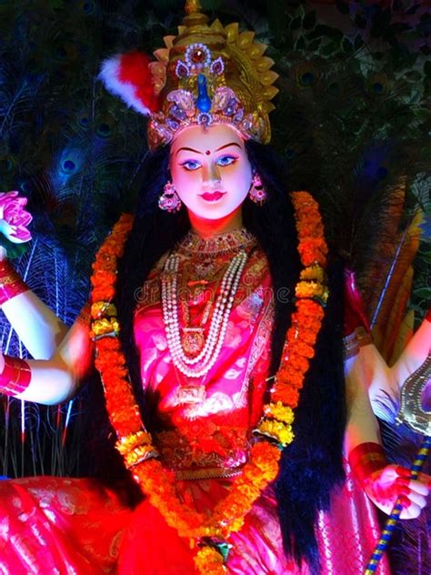 Goddess Durga Indian Festival Navratriidol Of Goddess Durga Festival