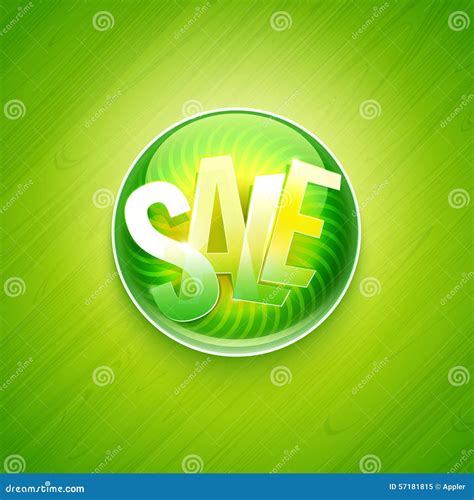 Green Sale Offer Pin Stock Vector Illustration Of Medal 57181815