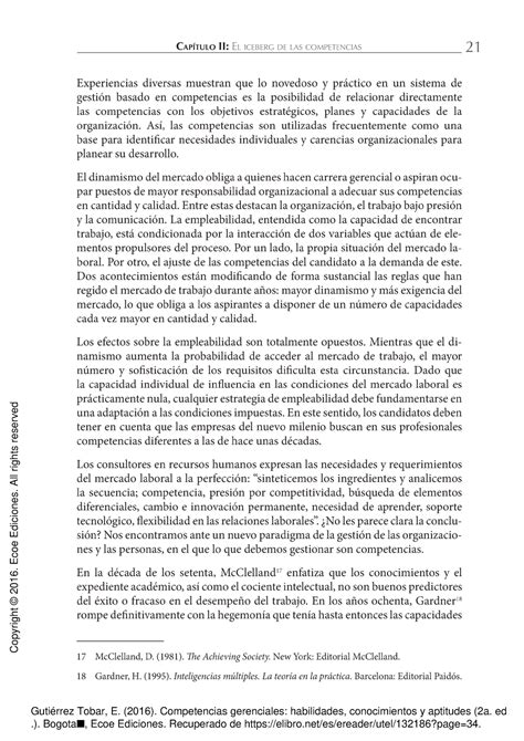 Definición De Competencias Lectura Página 21 47 Gutiérrez Tobar E