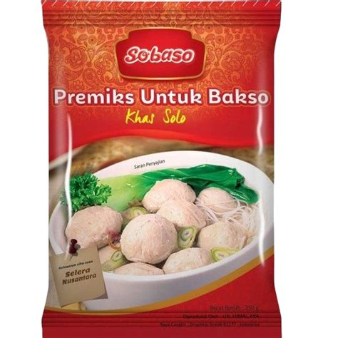 Jual Sobaso Bakso Khas Solo Gr Tepung Premiks Untuk Bakso Kemasan