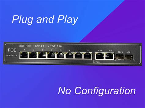 Poe Commutateur Switch Fibre Optique Avec Ports Sfp Go Ports