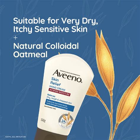 Aveeno Skin Relief Hand Cream Steroid Free Suitable For Normal To Very Dry Skin 100g