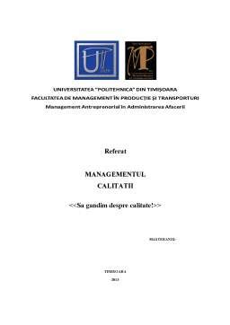 Managementul Calit Ii Referat Docx