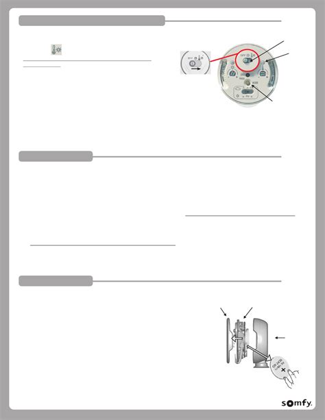 Operation Replacing The Battery Demonstration Mode SOMFY THERMO