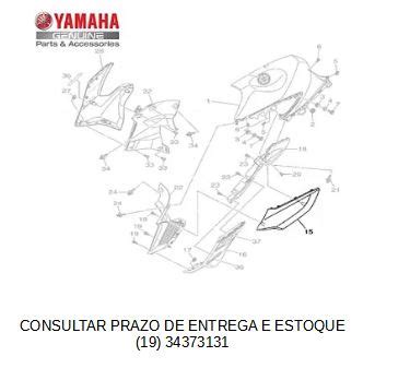 TOMADA DE AR ESQUERDA PARA FZ25 NOVA 2018 ATE 2024 ORIGINAL YAMAHA