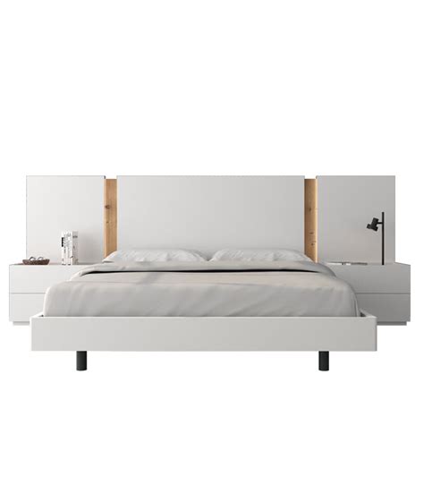 CABECERO DE CAMA CORRIDO GARMENT BLANCO Y ROBLE MrHome