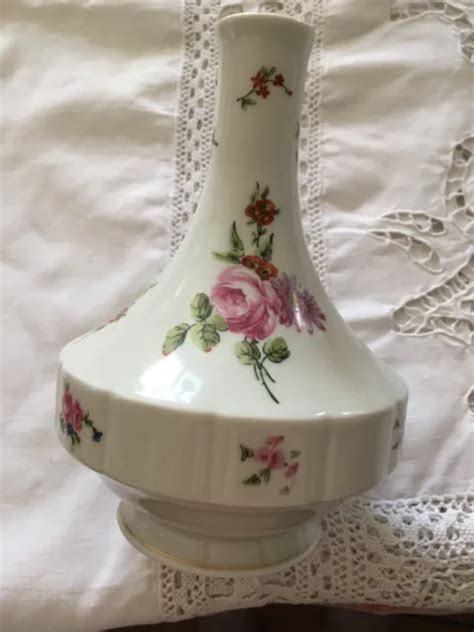 Vase Ancien Porcelaine De Limoges Haviland D Co Roses Shabby Eur