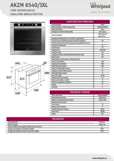 Whirlpool Forno Elettronico Funzioni Linea Fusion Akzm Ixl