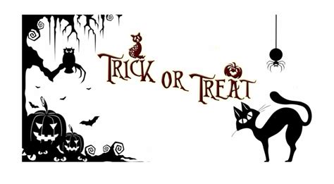 Free Trick Or Treat Clipart Black And White, Download Free Trick Or ...