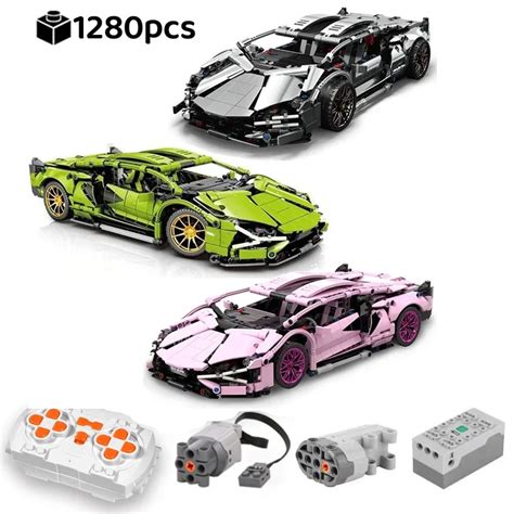 Technical Super Sports Car Lamborghinied Power Motor Control Building Blocks Moc 42115 City