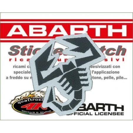 Ricamo Toppa Adesiva Sticker Patch Scorpione Sagomato ABARTH