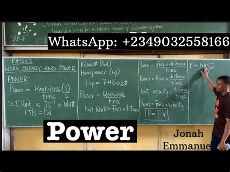 video power definition formula types  examples work