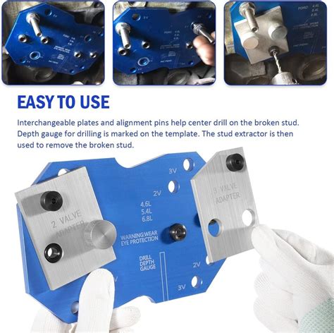 Exhaust Tool Manifold Drill Template Set For Ford V V L