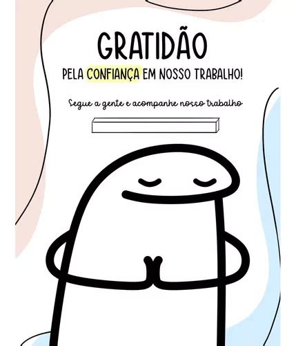 100 Cartão De Agradecimento Ao Cliente Flork Meme Mod 3 Parcelamento