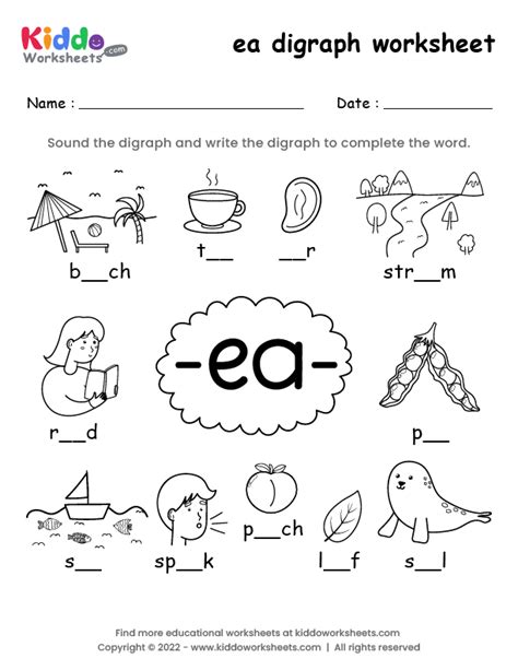 Digraph Worksheets Free Printable