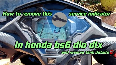 How To Remove Service Indicator Or Meter Spanner In Honda Dio