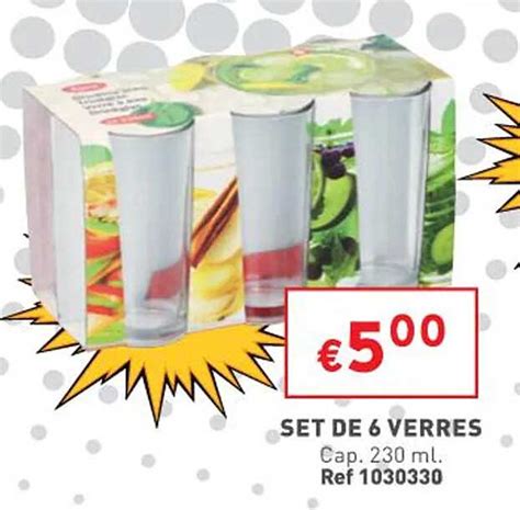 Promo Set De 6 Verres Chez Trafic ICatalogue Fr