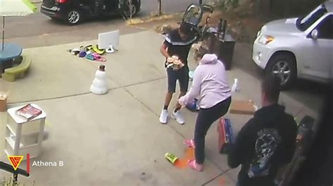 Food Delivery Driver Accidently Drops Slurpee Caught On Ring Camera Doorbell Camera Video