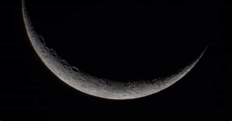 Crescent Moon Against Black Background · Free Stock Photo