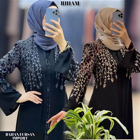 ALKHATIB COLLECTION ABAYA RIHAM FURSAN IMPORT SAUDI BORDIR DEWASA