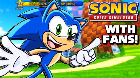 Let S Race Sonic Plays Sonic Speed Simulator With Fans Roblox 🔵💨 Youtube