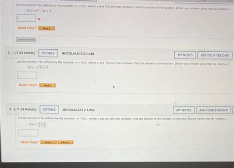 Solved Let The Function F Be Defined By The Equation Chegg