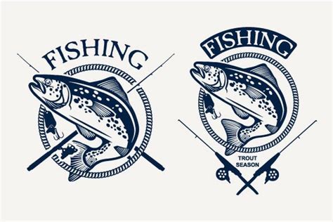 Retro Trout Fishing Logos Fish Logo Trout Fishing Trout