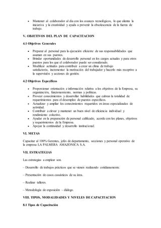 Plan De Capacitacion PDF