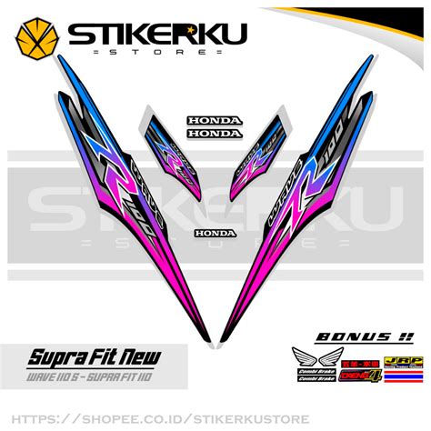 Striping Supra Fit New Motif Stock Decal Wave S Stickers