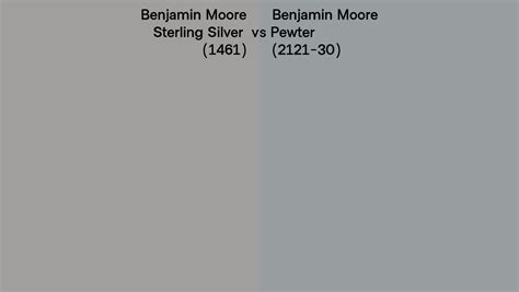 Benjamin Moore Sterling Silver Vs Pewter Side By Side Comparison