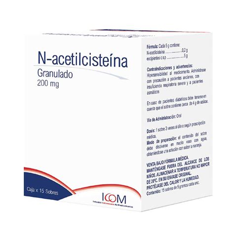 Acetilcisteina Ic 200 Mg X 1 Sobres Farma Chex