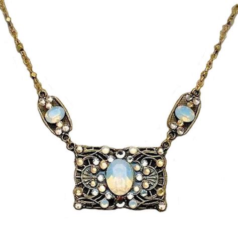 Necklace Opals And Crystal Magic Pendant By Anne Koplik 68 00