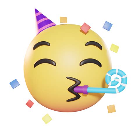 cara de fiesta emoji ilustración 3d 9885123 PNG