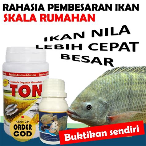 Jual Paket Vitamin Ternak Ikan Nila Agar Cepat Besar Penambah Nafsu