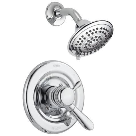 Shop Delta Lahara Chrome 1-Handle Shower Faucet Trim Kit with Rain ...