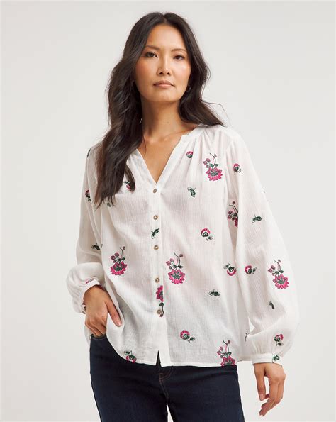 Julipa Embroidered Floral Blouse Ambrose Wilson