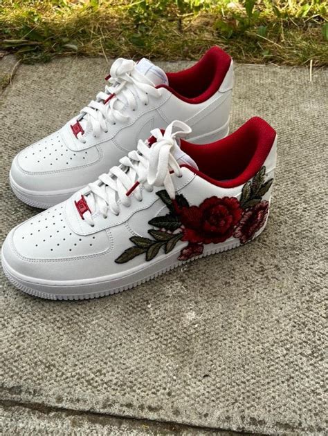 Red Rose Custom Air Force 1 – SHECUSTOMIZE