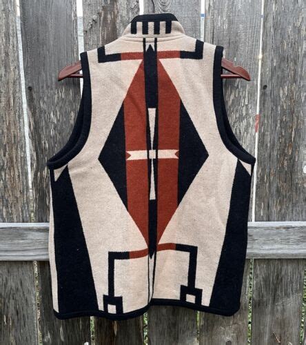 Native American Cheyenne Eagle Blanket Vest Size Xs Wool Southwest