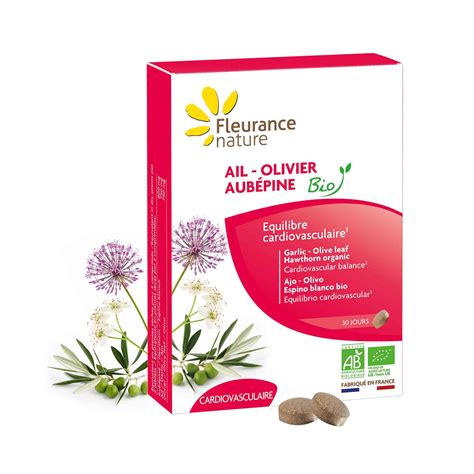 Ail Olivier Aubépine bio Complément alimentaire Fleurance Nature