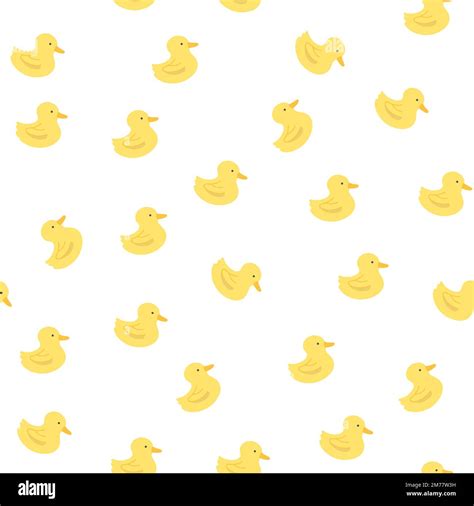 Seamless Yellow Rubber Duck Pattern Vector Stock Vector Image And Art Alamy