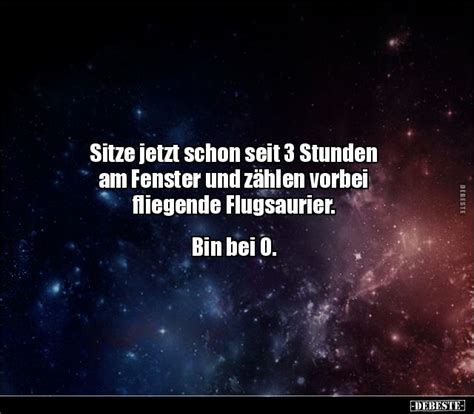 Sitze jetzt schon seit 3 Stunden am Fenster und zählen Witze