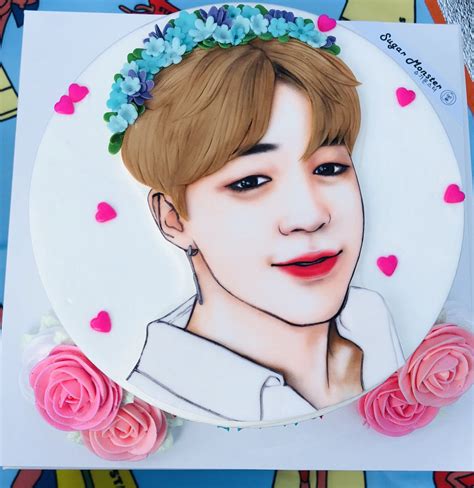 Jimin Birthday Cake : Kpop Bts Jimin Icing Image Ombre Cake Bakeavenue ...